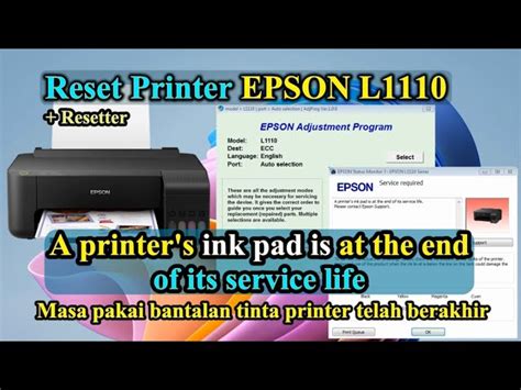 epson l1110 resetter|Epson L1110 waste ink pad counter reset .